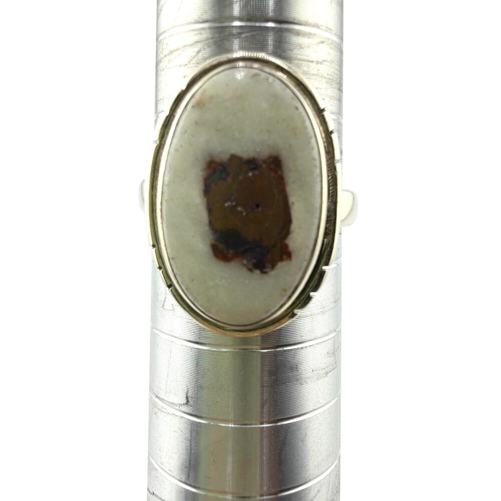 Hessonite Garnet Sterling Silver Ring Artisan Jewelry 8.5